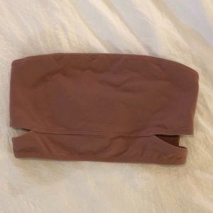 Nude Crop Top with Cutouts